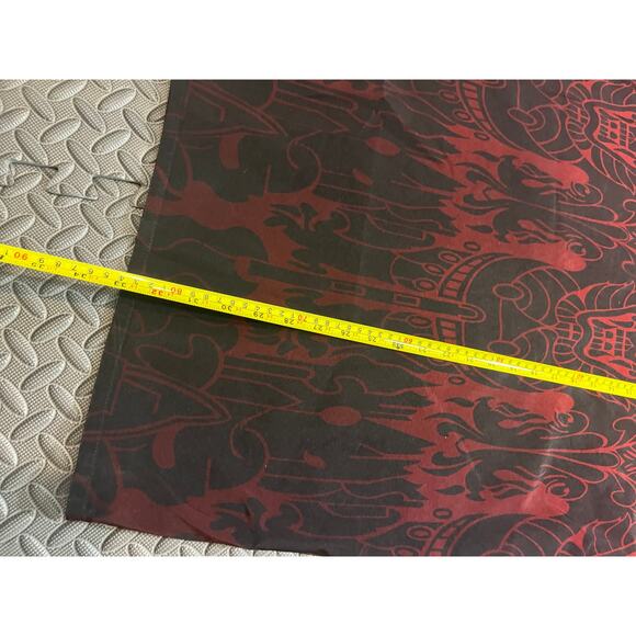 Vtg Ultimate Sport RGC Hawaiian Style Button Up Mens Large Red Black Tribal Tiki - Picture 8 of 9